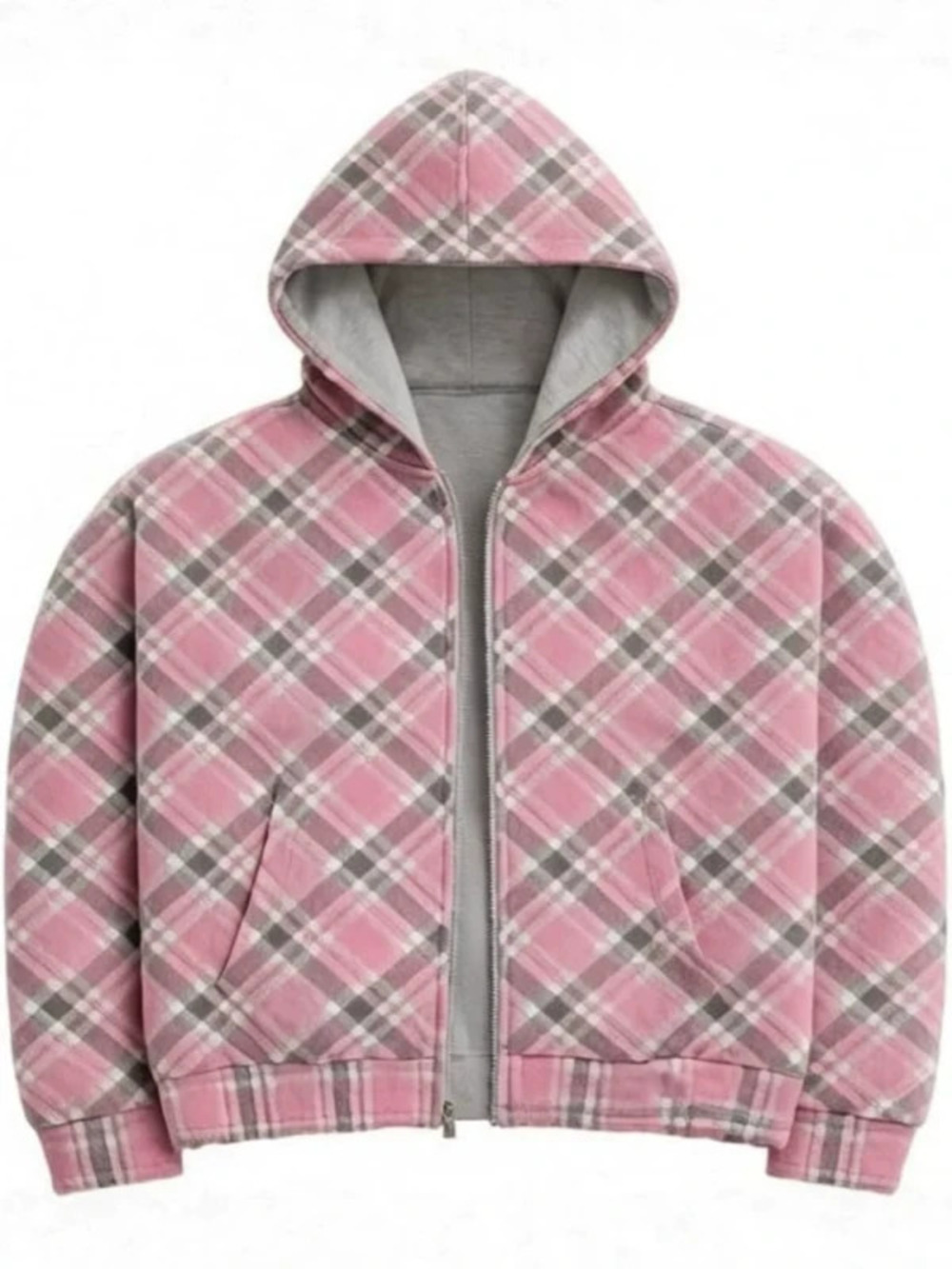 ZARA Vintage Embroidered Reversible Hoodie American Style Fall Winter